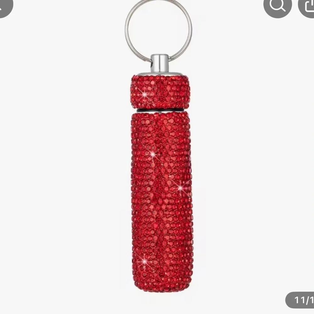 Rhinestone Perfume Refill Keychain